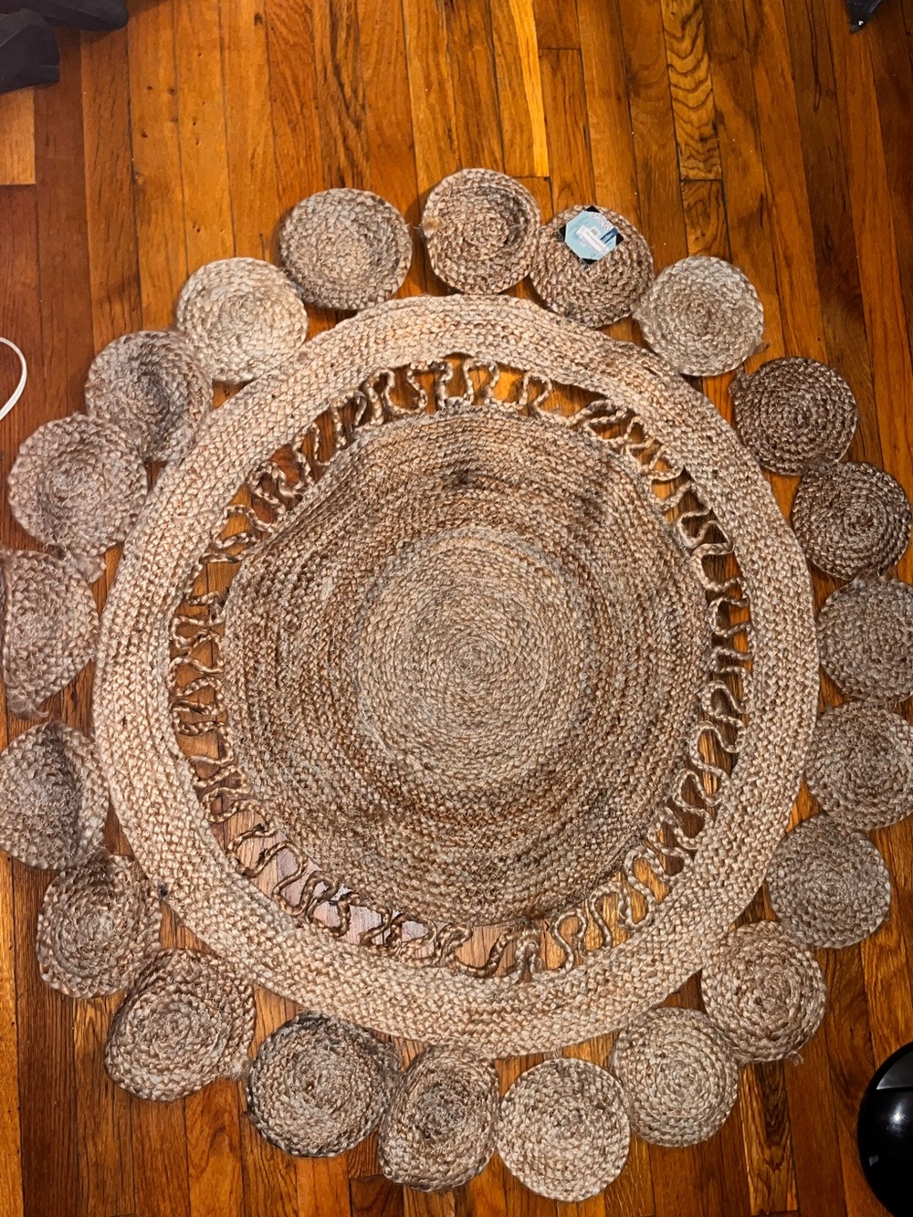 The Spring Shop Braided Jute Round Rug in Natural Brown